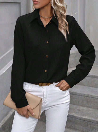 Chic button-up long sleeve shirt