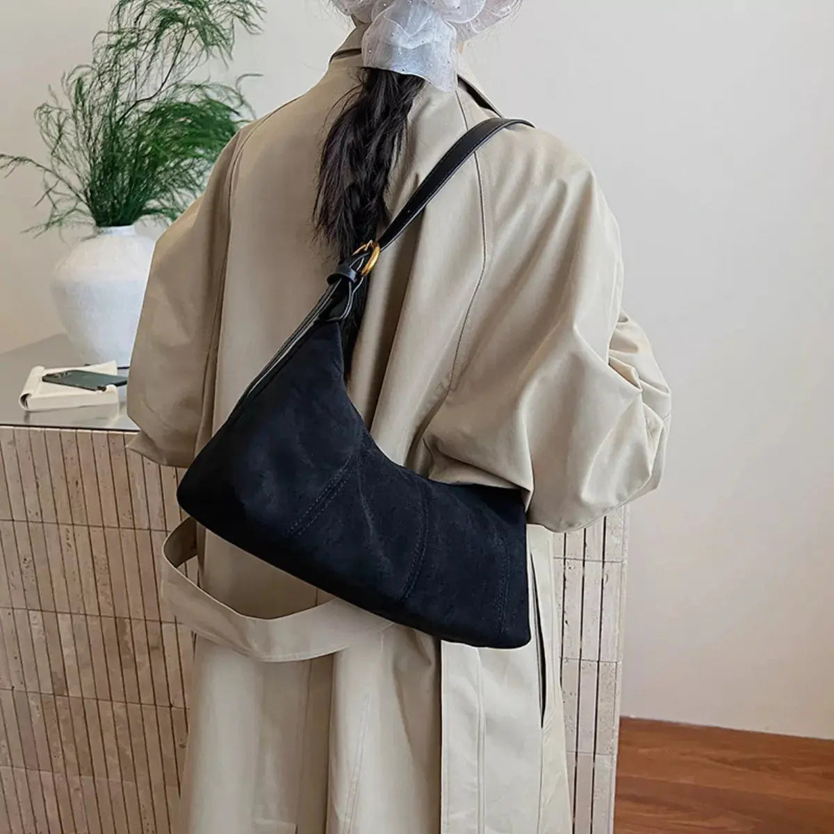 Lightweight Solid Color Shoulder Bag Simply Love