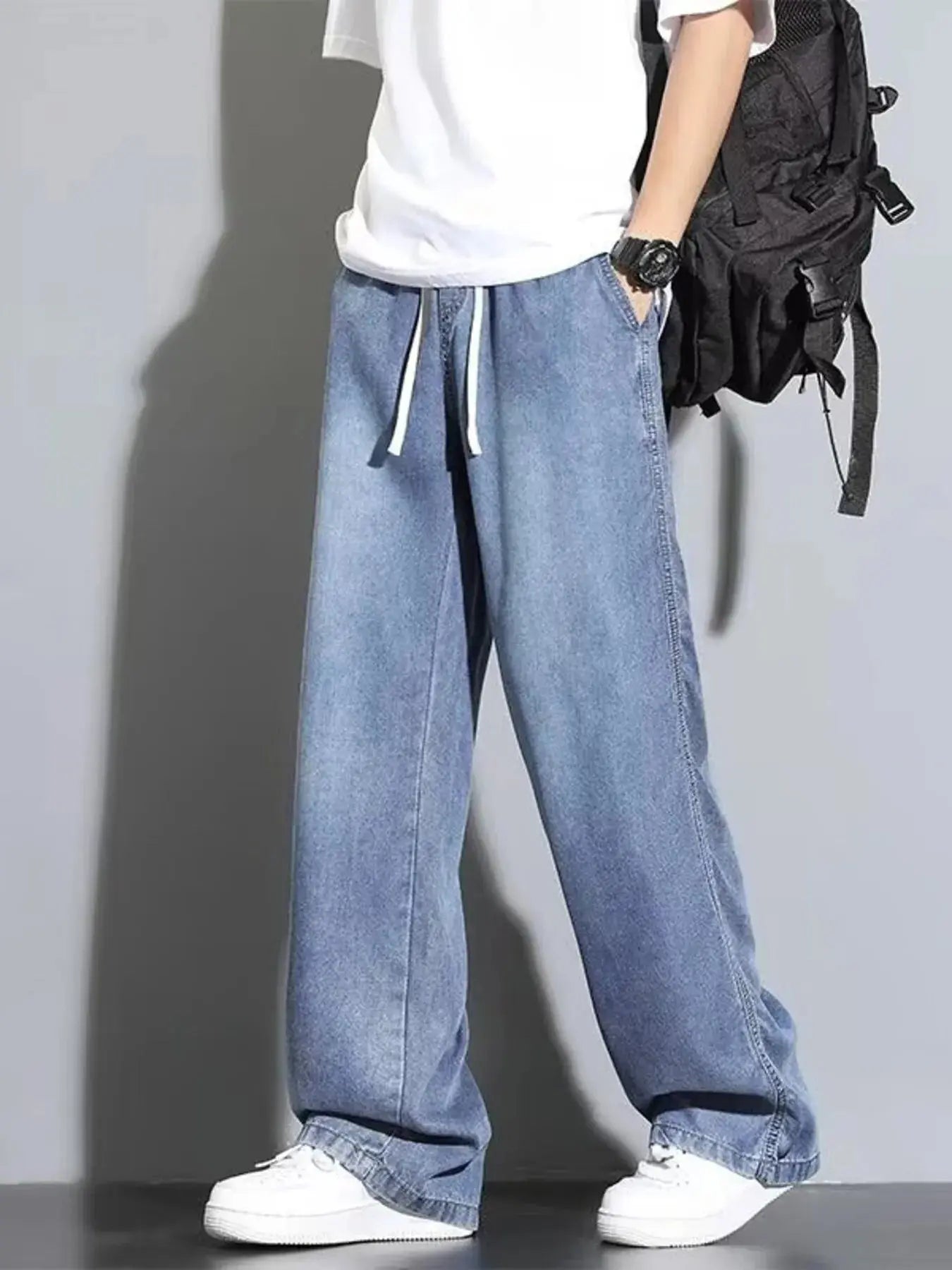 Men's Full Size Vintage Wash Wide Leg Jeans Plus Size Simply Love