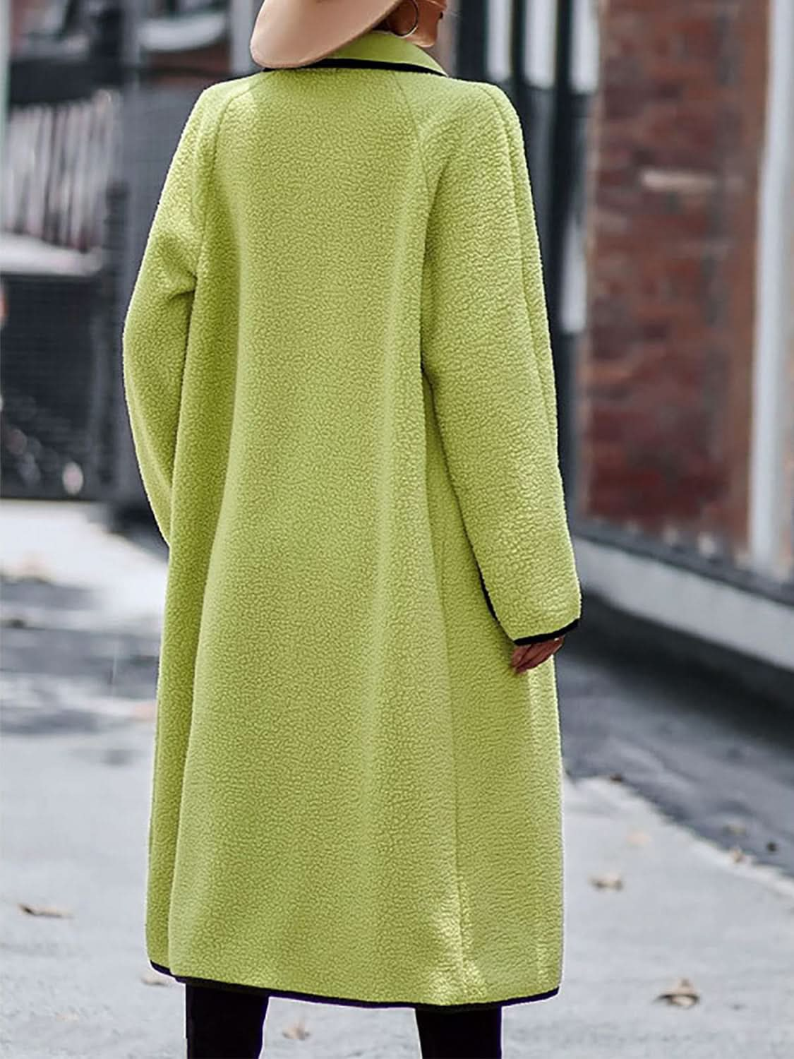 Chic long sleeve coat with pockets