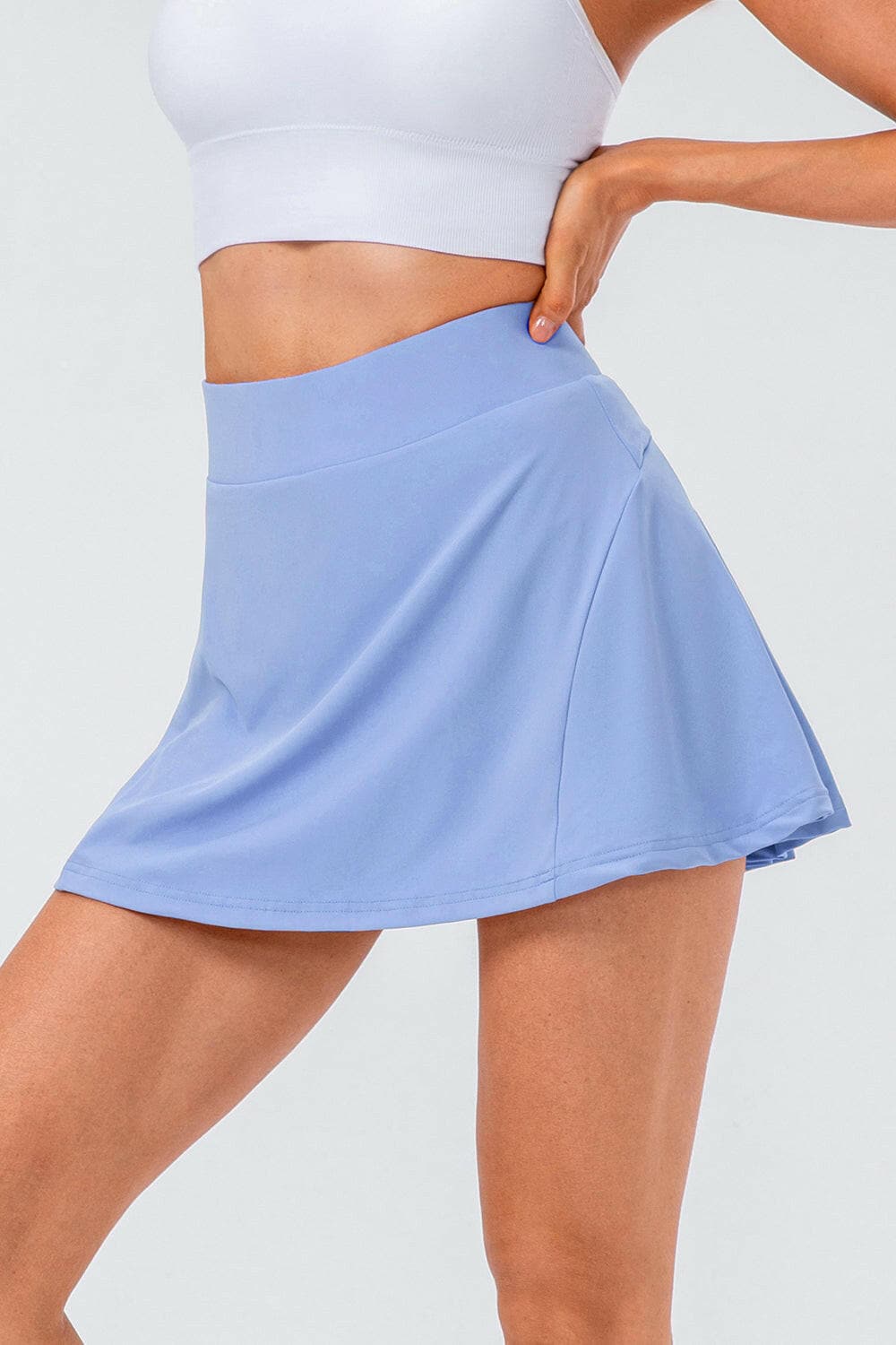 High Waist Pleated Active Skirt.