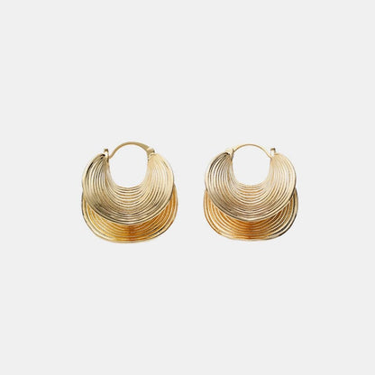 18K Gold-Plated Spiral Earrings.