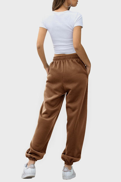 Comfy pocketed joggers with an elastic waistband