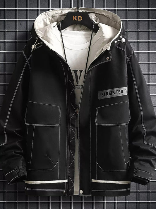 Men's Plus Size Hooded Casual Lightweight Jacket Simply Love