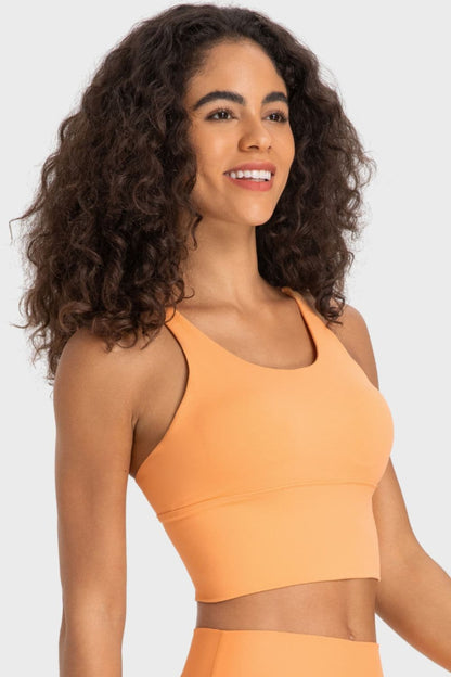 Crisscross Back Ladder Detail Sports Bra.