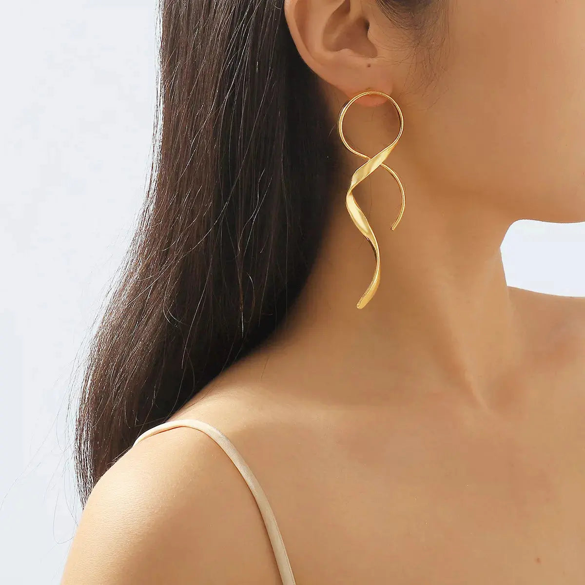 Alloy Spiral Drop Earrings Simply Love