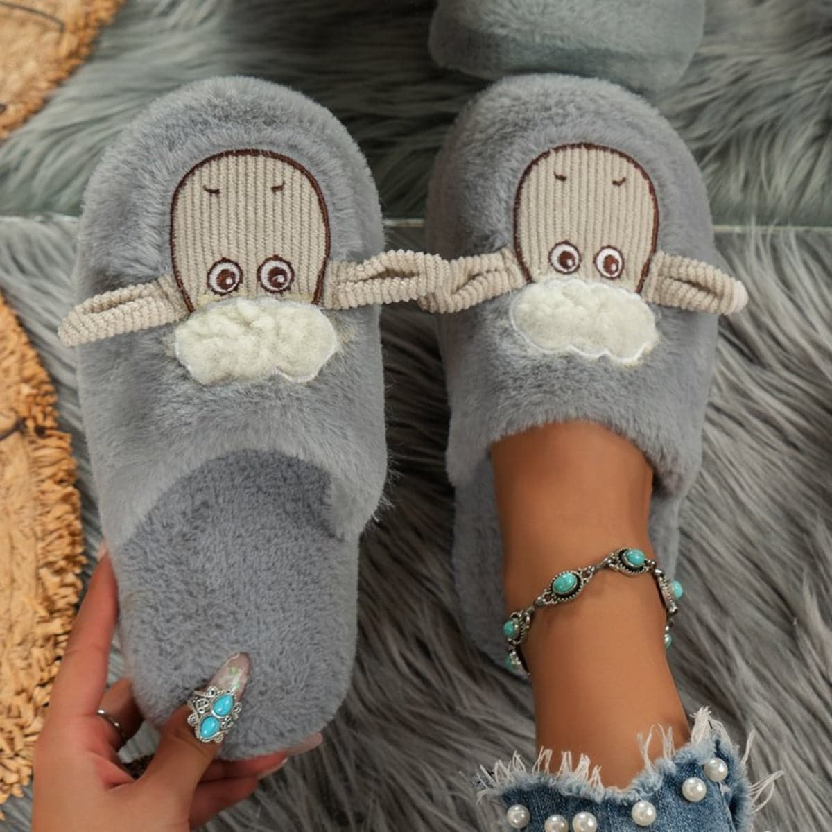 Cozy cotton sheep slippers - ultimate comfort