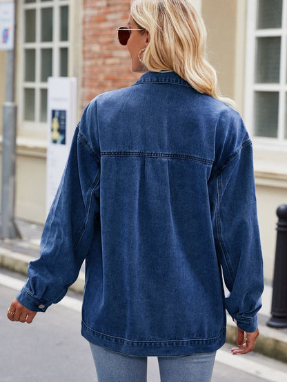 Button Up Denim Jacket with Pockets.