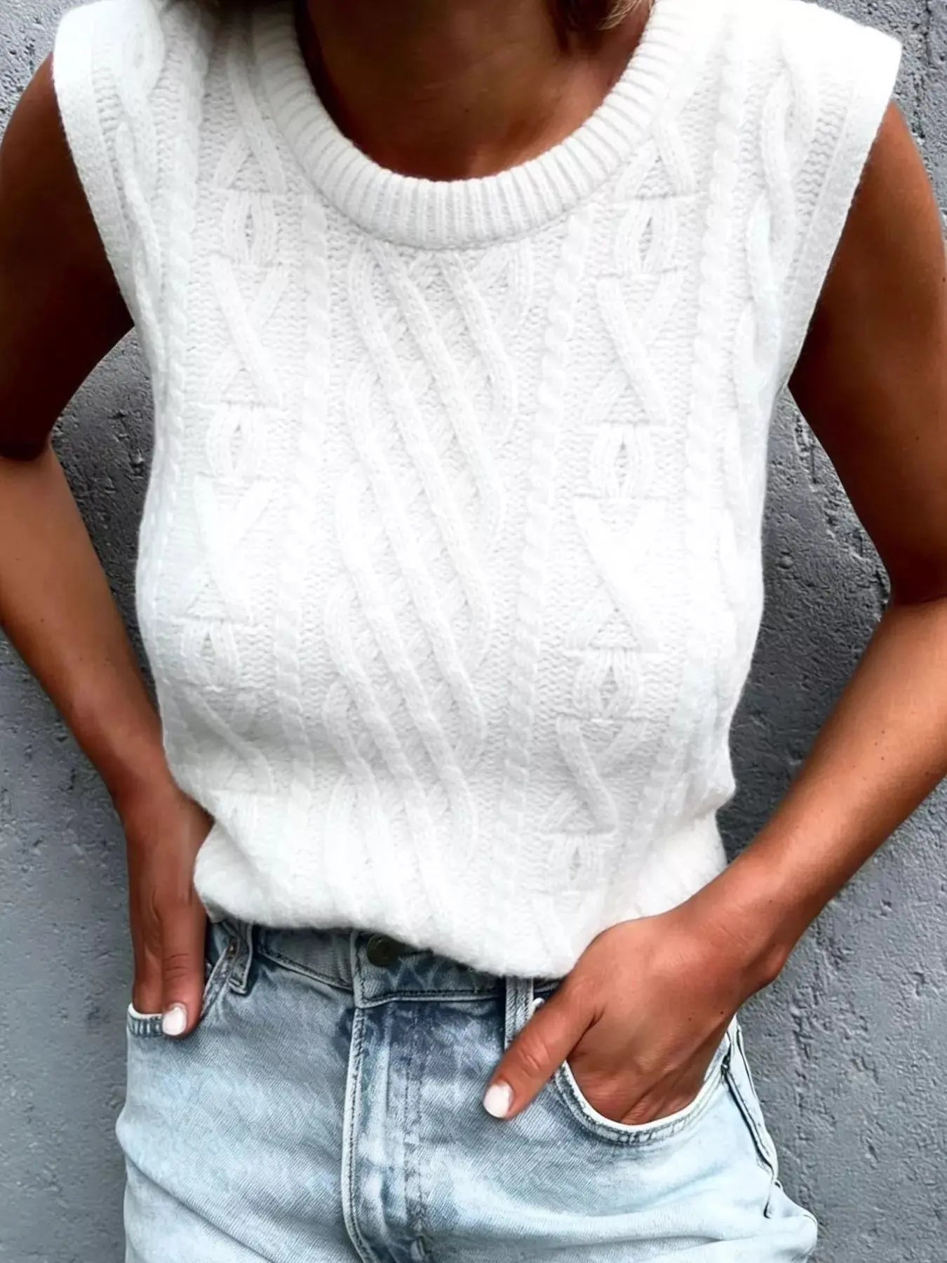 Cable Knit Sweater Vest Simply Love