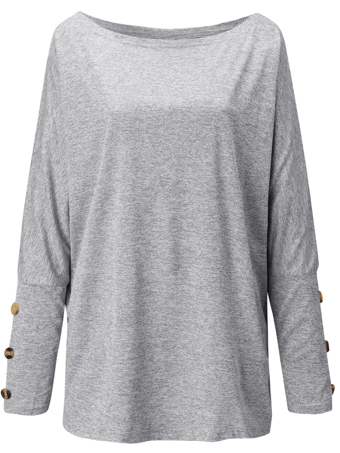 Asymmetrical long sleeve tee with button