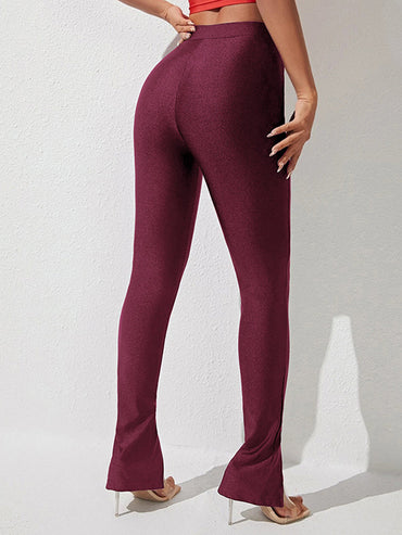 Sculpt & Slay High Waist Slit Skinny Pants