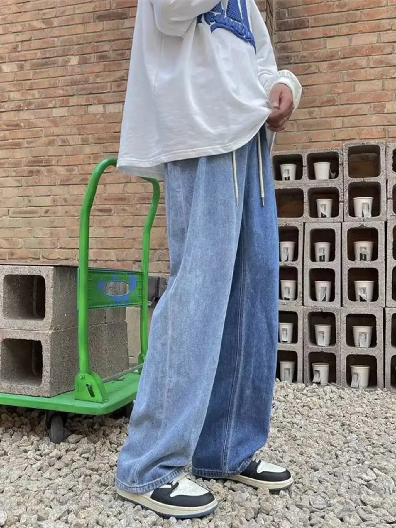 Men's Full Size Ripped Wide Leg Jeans Plus Size Simply Love