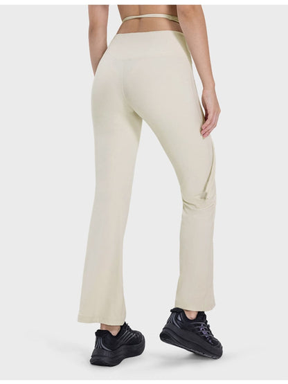 Tied Mid-Rise Waist Active Pants.