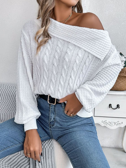 Asymmetrical knit sweater - acrylic