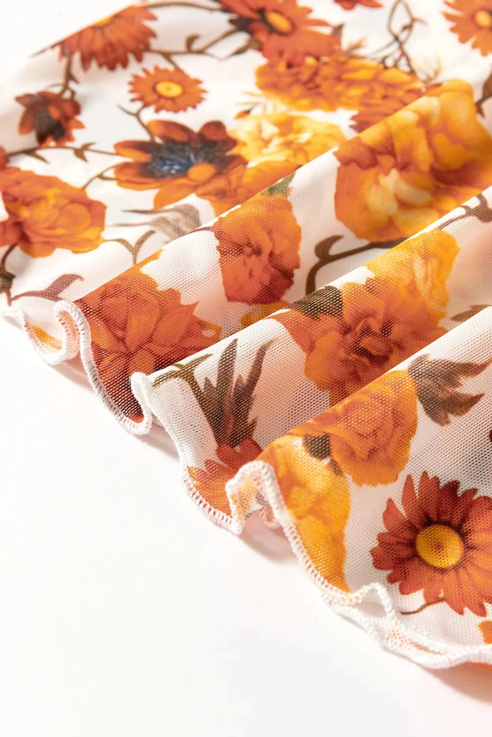 Printed Mock Neck Flare Sleeve Top Coco’s Tee Boutique