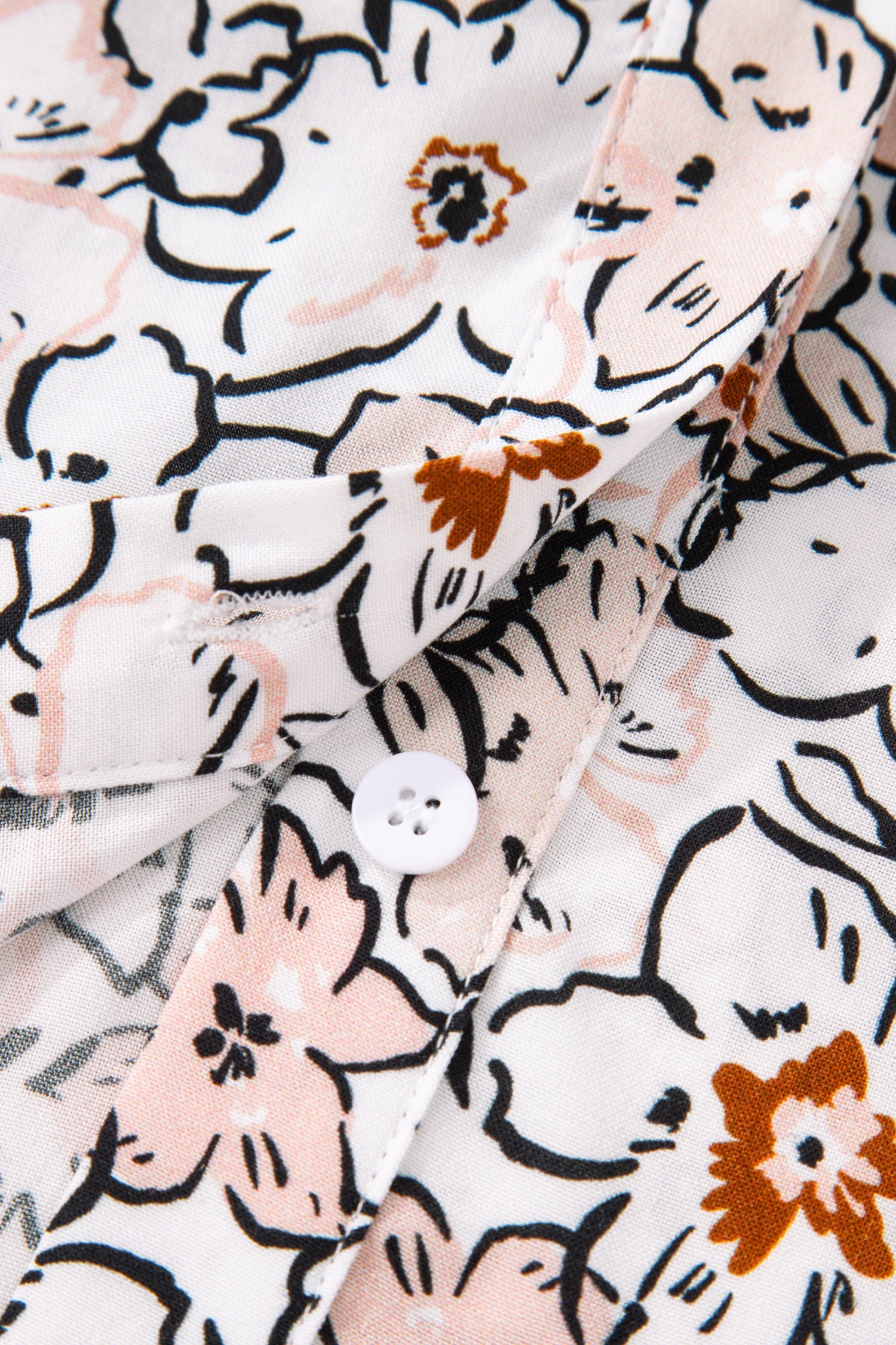 Khaki Floral Print Frilled Puff Sleeve Button Down Shirt For Women Dear-Lover Dropshipping