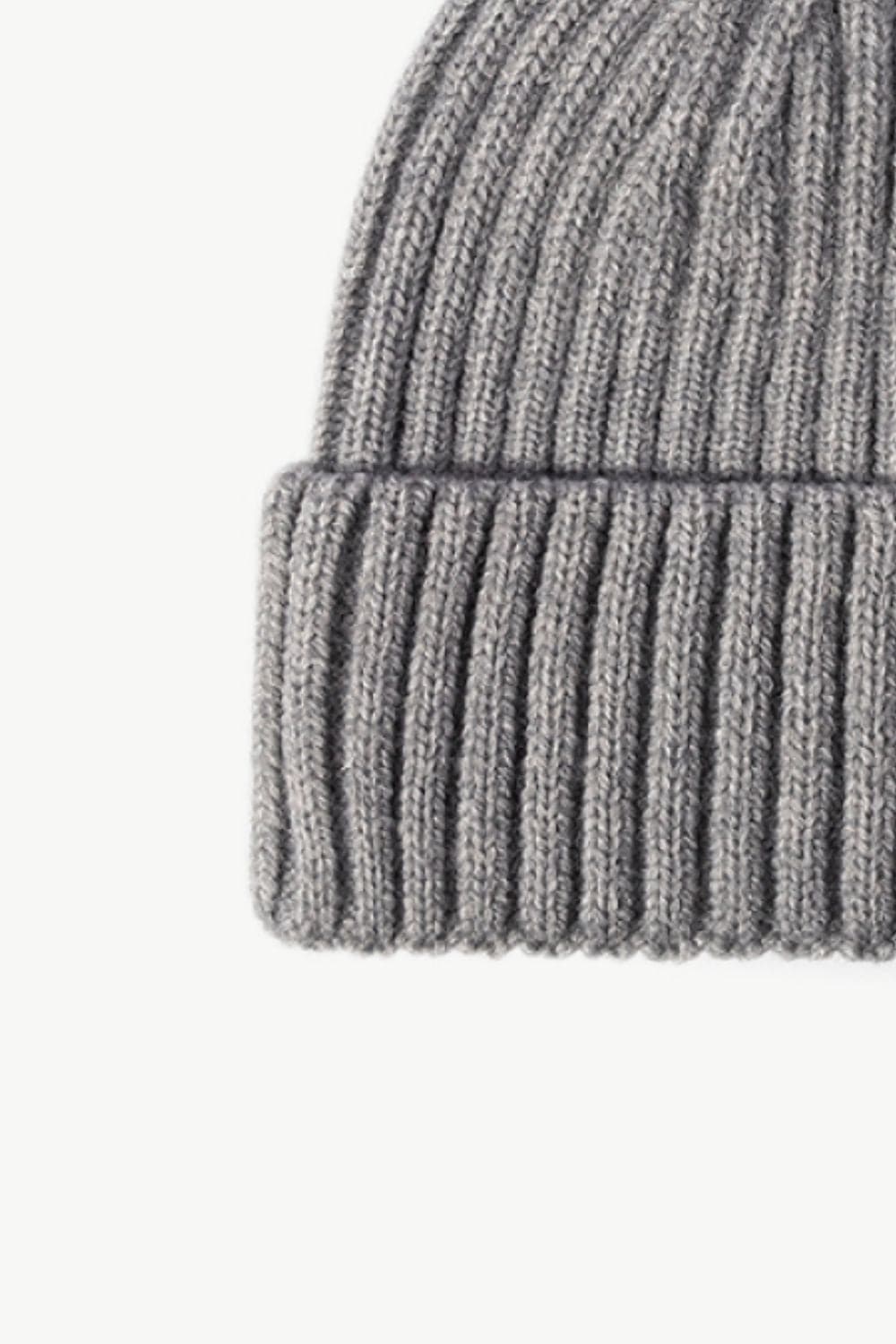 Rib-Knit Cuff Beanie.