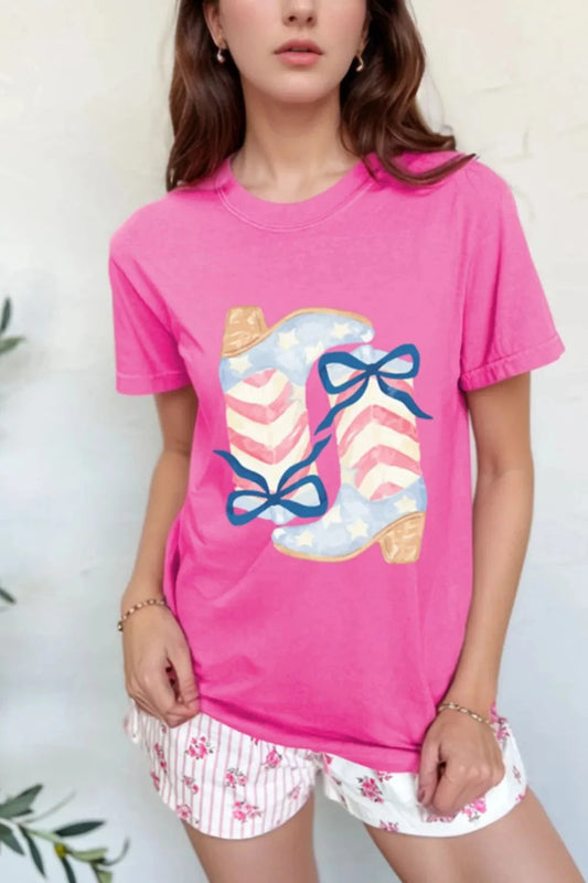 Graphic Round Neck Short Sleeve T-Shirt Simply Love
