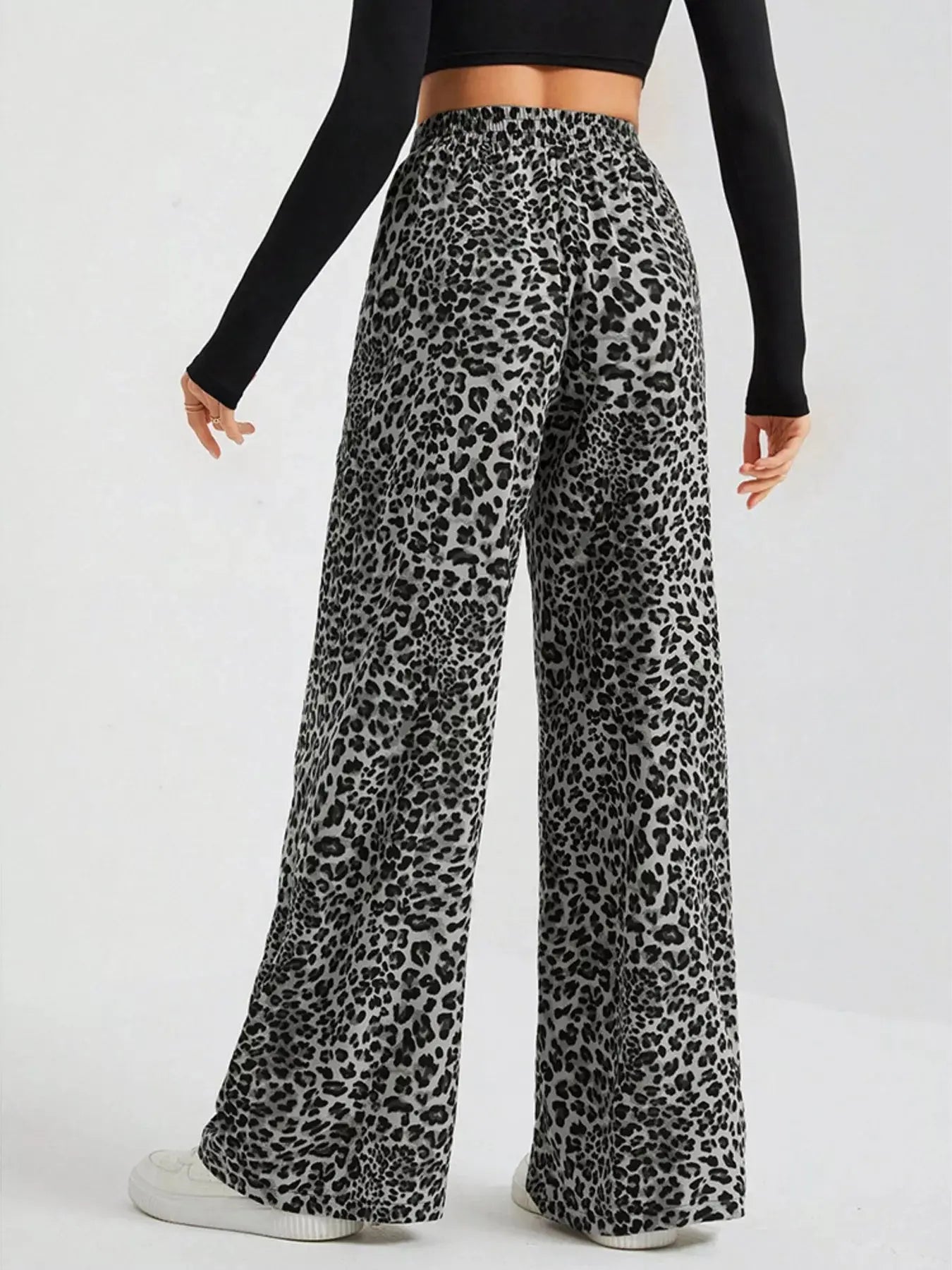 Full Size Leopard Print Wide Leg Pants Plus Size Simply Love