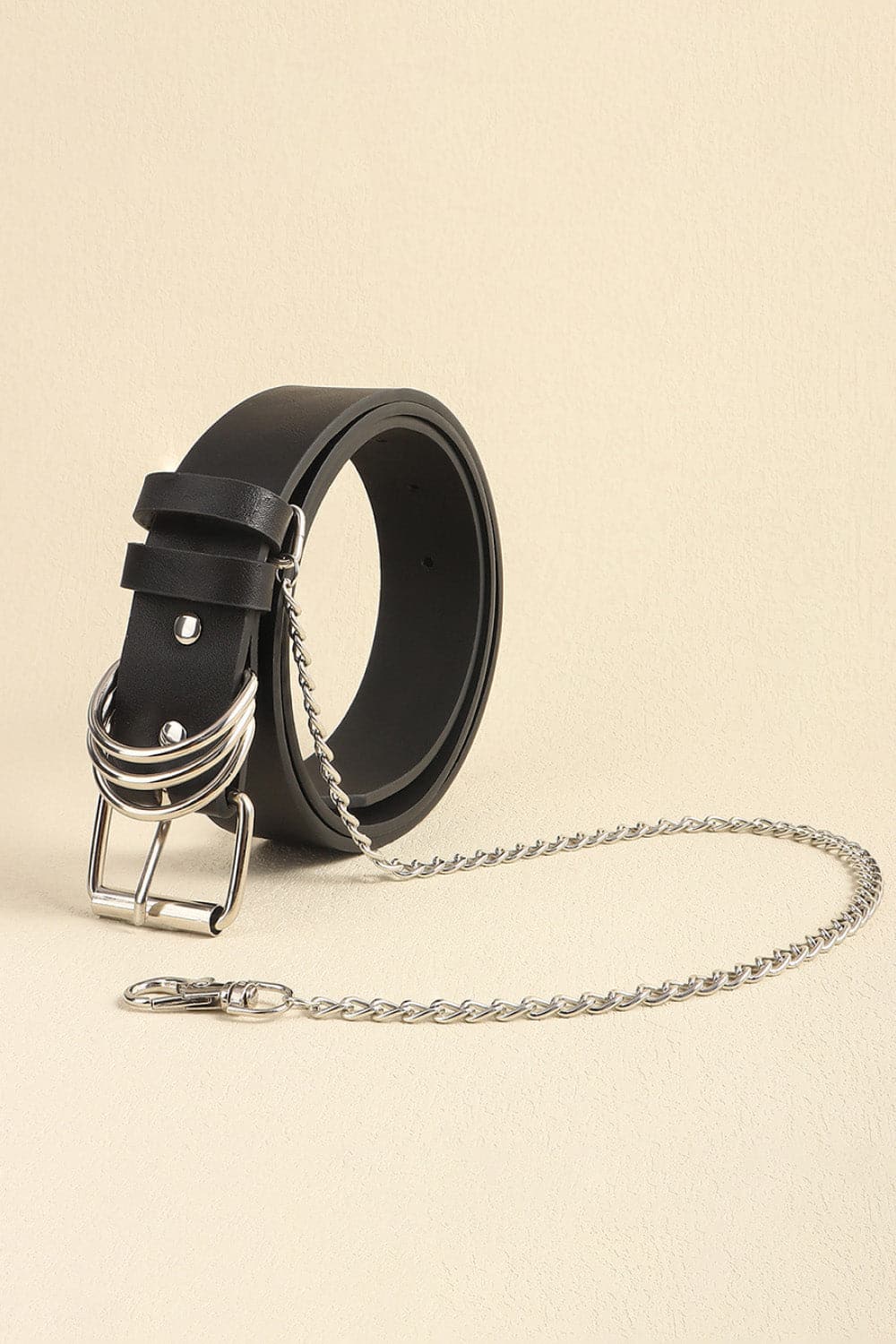 PU Leather Alloy Chain Belt.