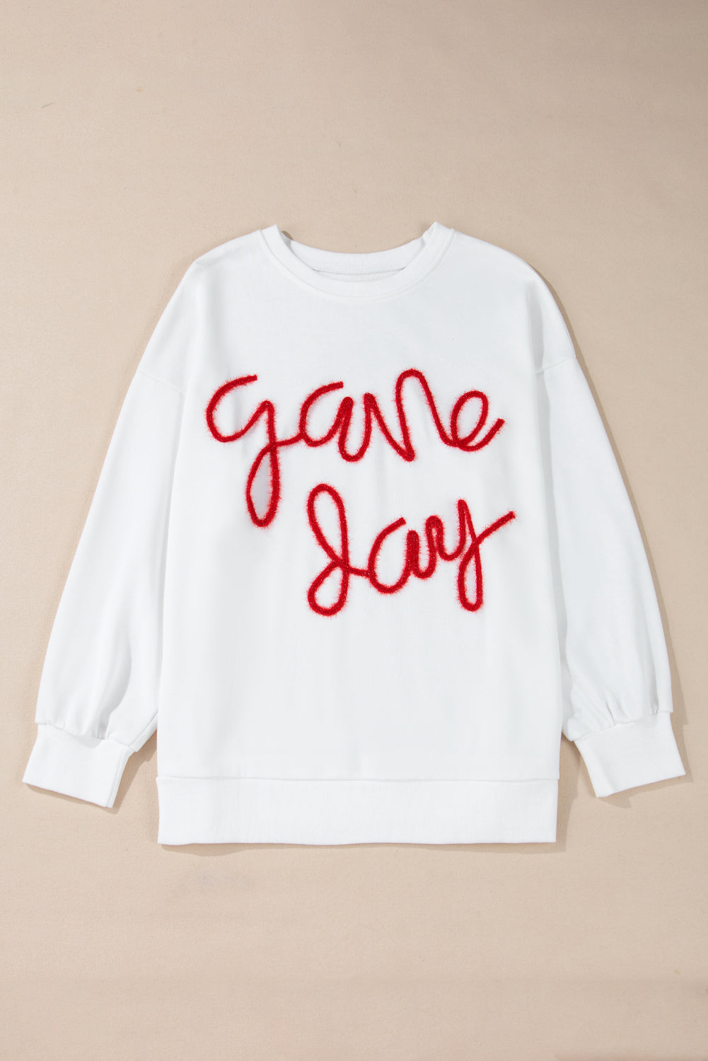 Festive white plus size sweatshirt