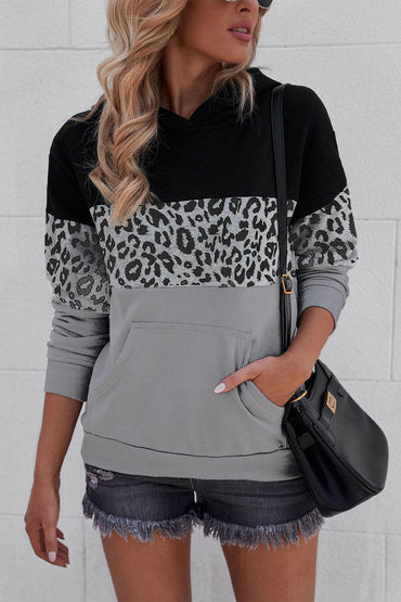 Color Block Dropped Shoulder Sweatshirt.