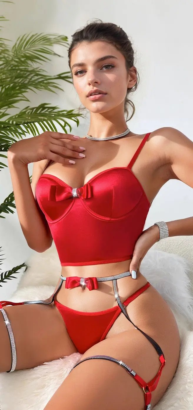 Put A Bow On It Bustier Lingerie 3wishes.com