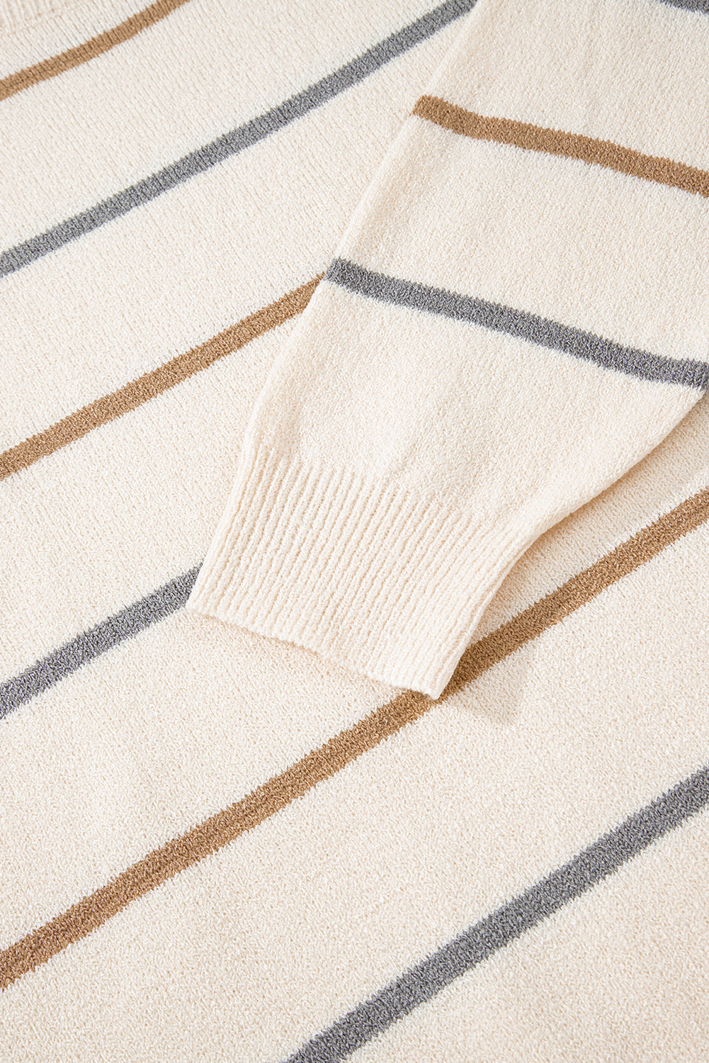 Multicolour Striped Drop Shoulder Plus Size Knit Sweater Dear-Lover Dropshipping