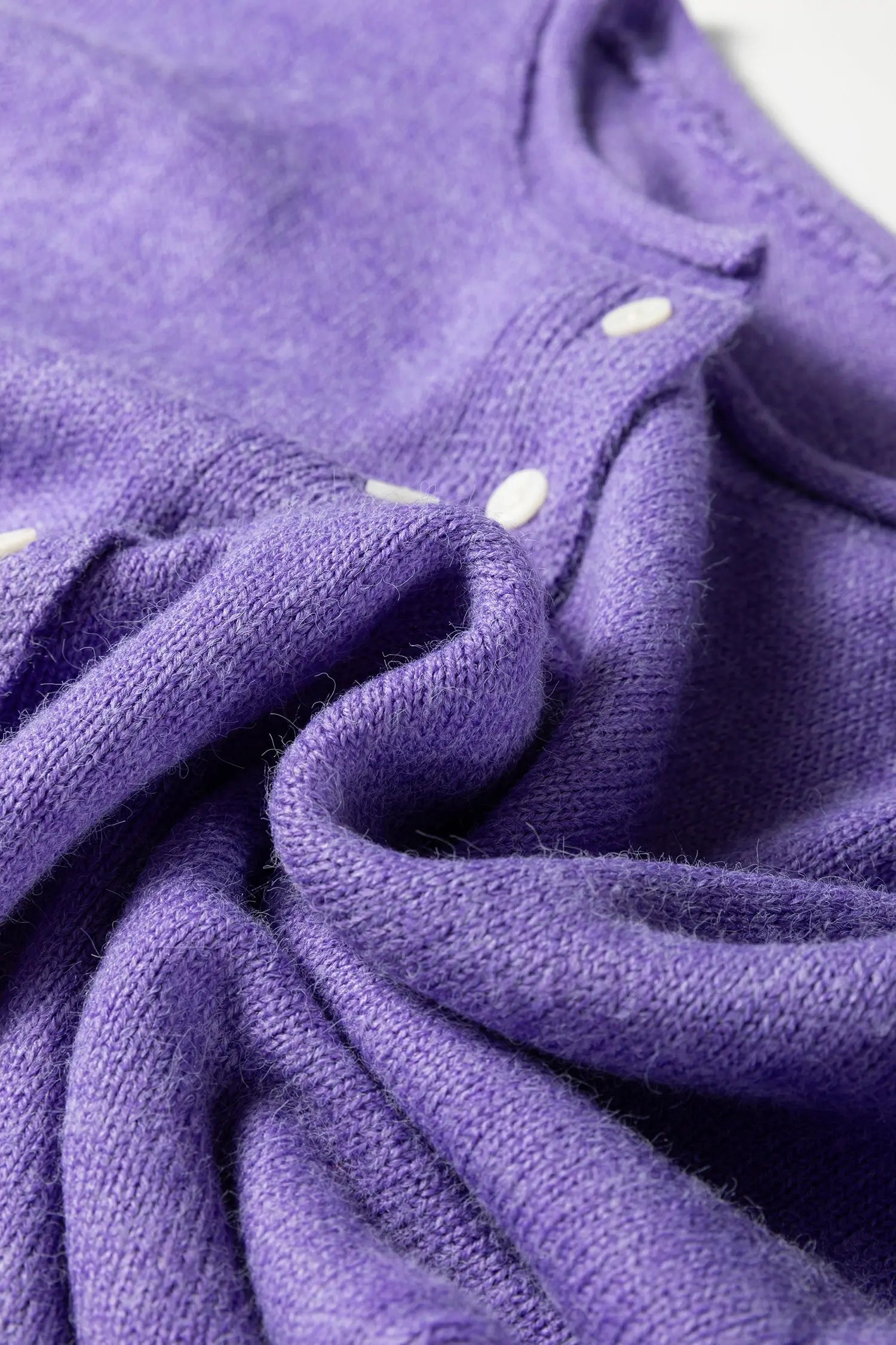 Wisteria Solid Color Knit Button Front Drop Shoulder Cardigan Sweater Dear-Lover Dropshipping