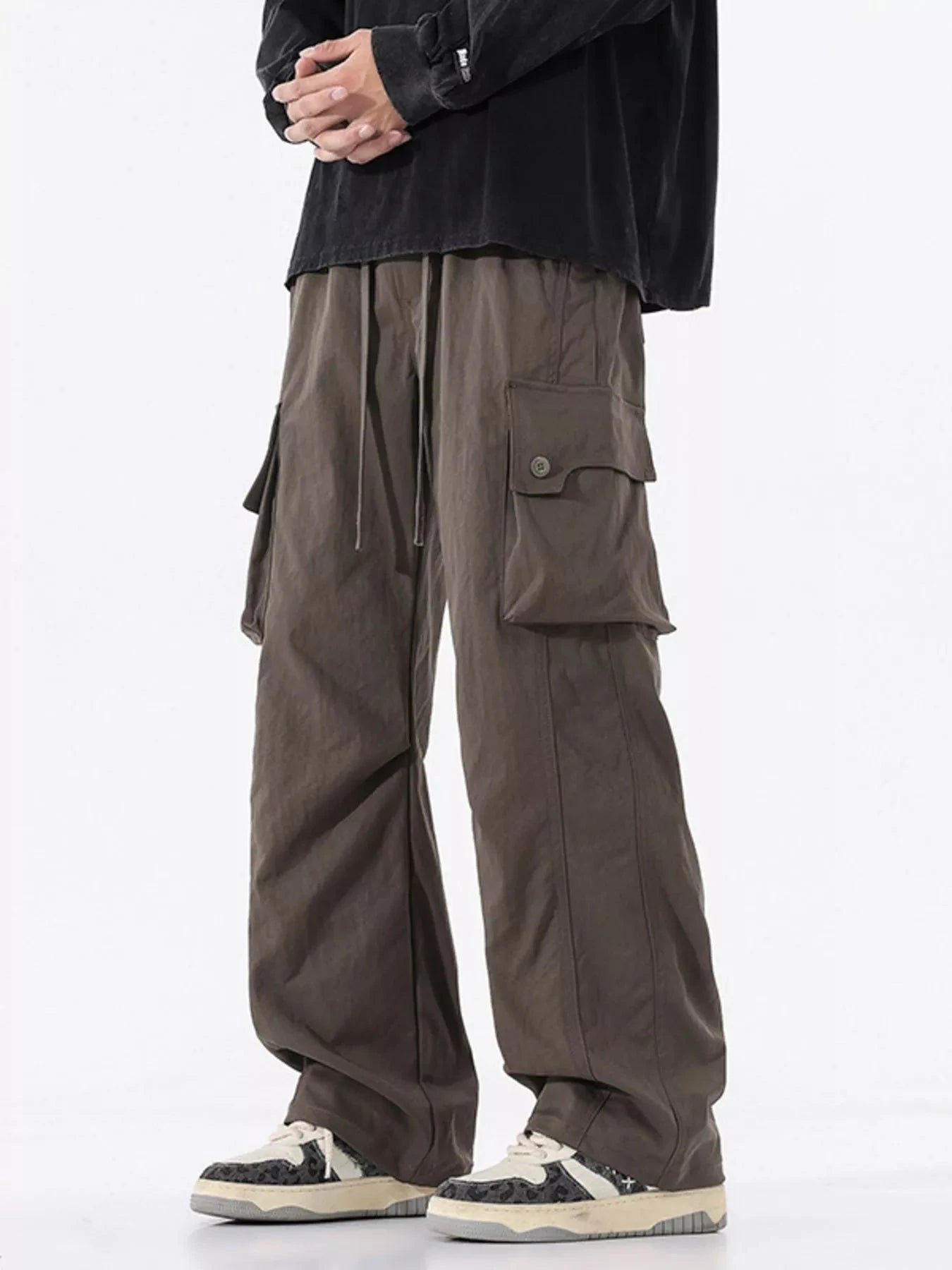 Men's Loose Fit Cargo Pants With Multiple Pockets Plus Size Simply Love