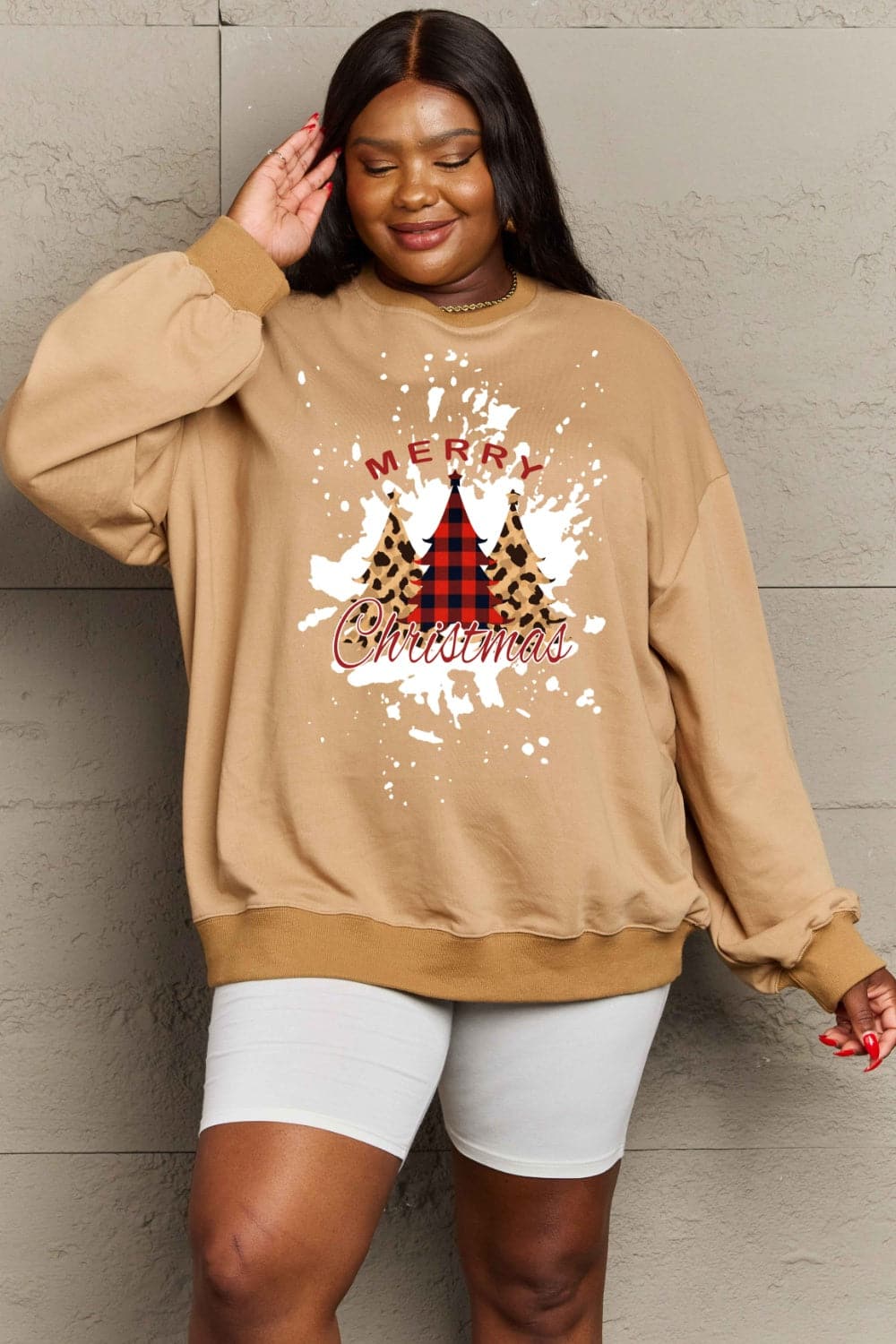 Simply Love Full Size MERRY CHRISTMAS Graphic Sweatshirt.