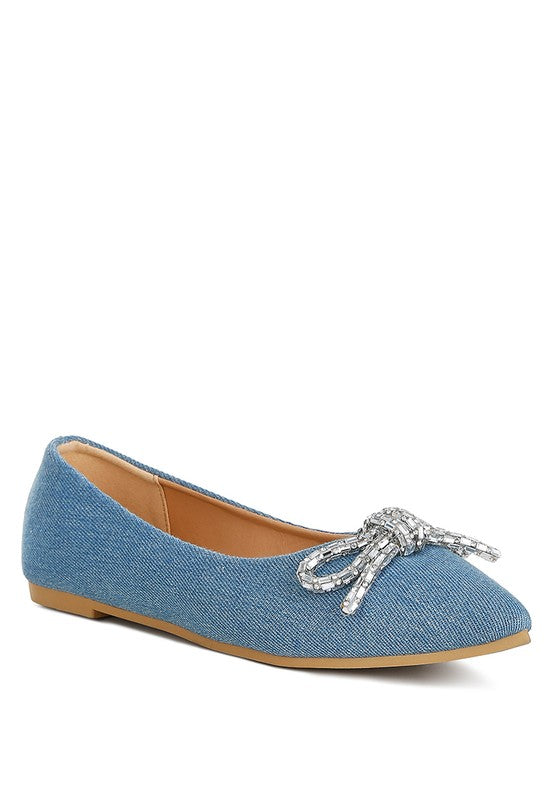 Ellerby embellished bow ballet flats