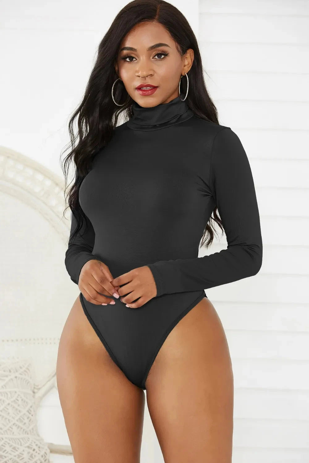 Turtleneck Long Sleeve Bodysuit Coco’s Tee Boutique