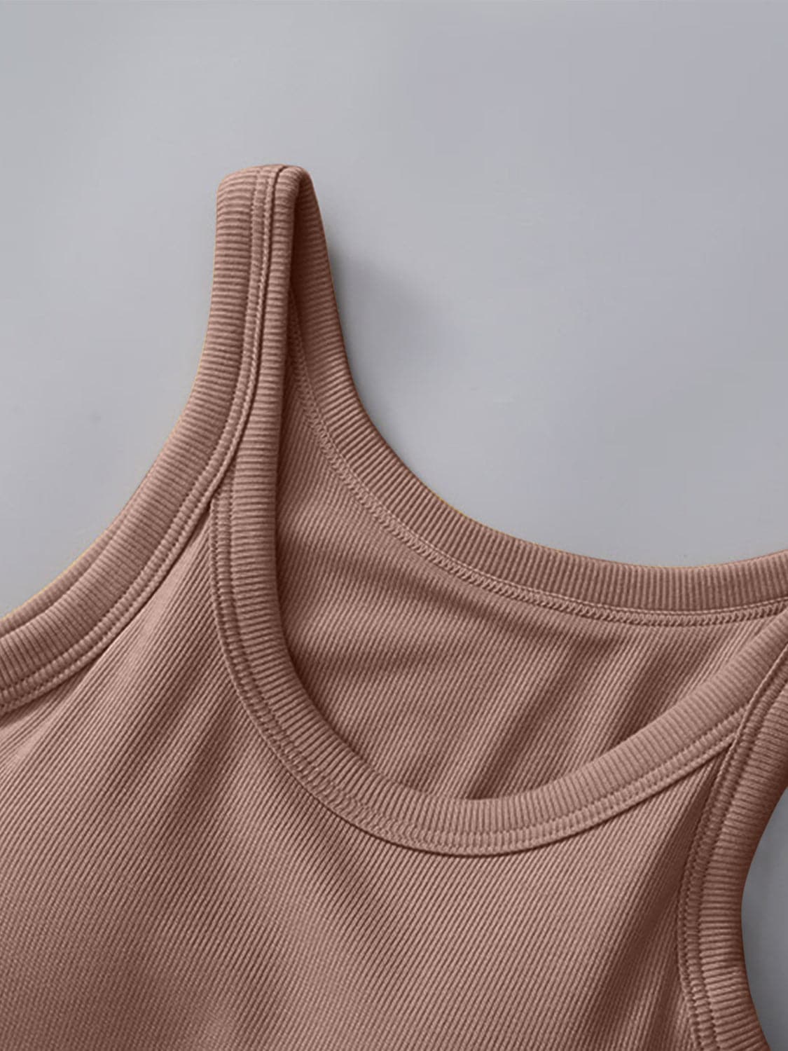 Round Neck Tank with Bra.