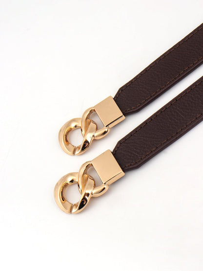 Zinc Alloy Buckle Elastic PU Belt.