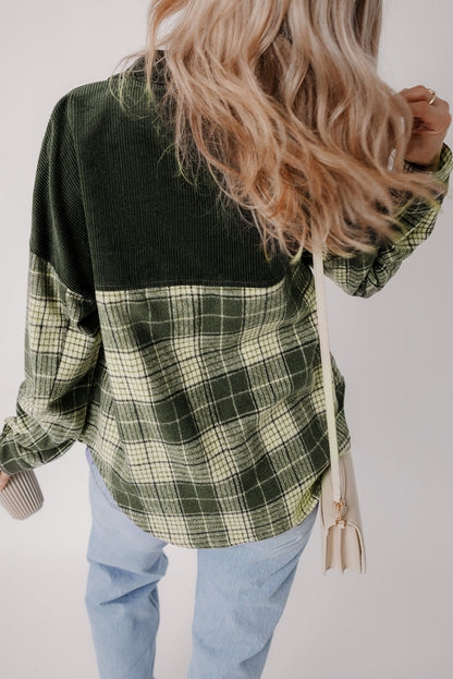 Everyday Plaid Corduroy Jacket
