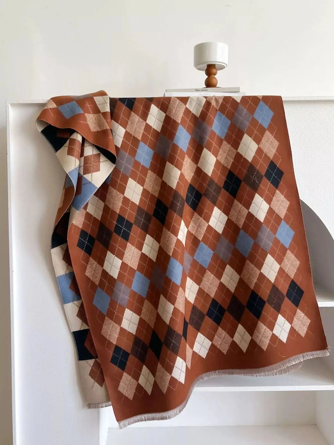 Diamond Pattern Warm Scarf Simply Love
