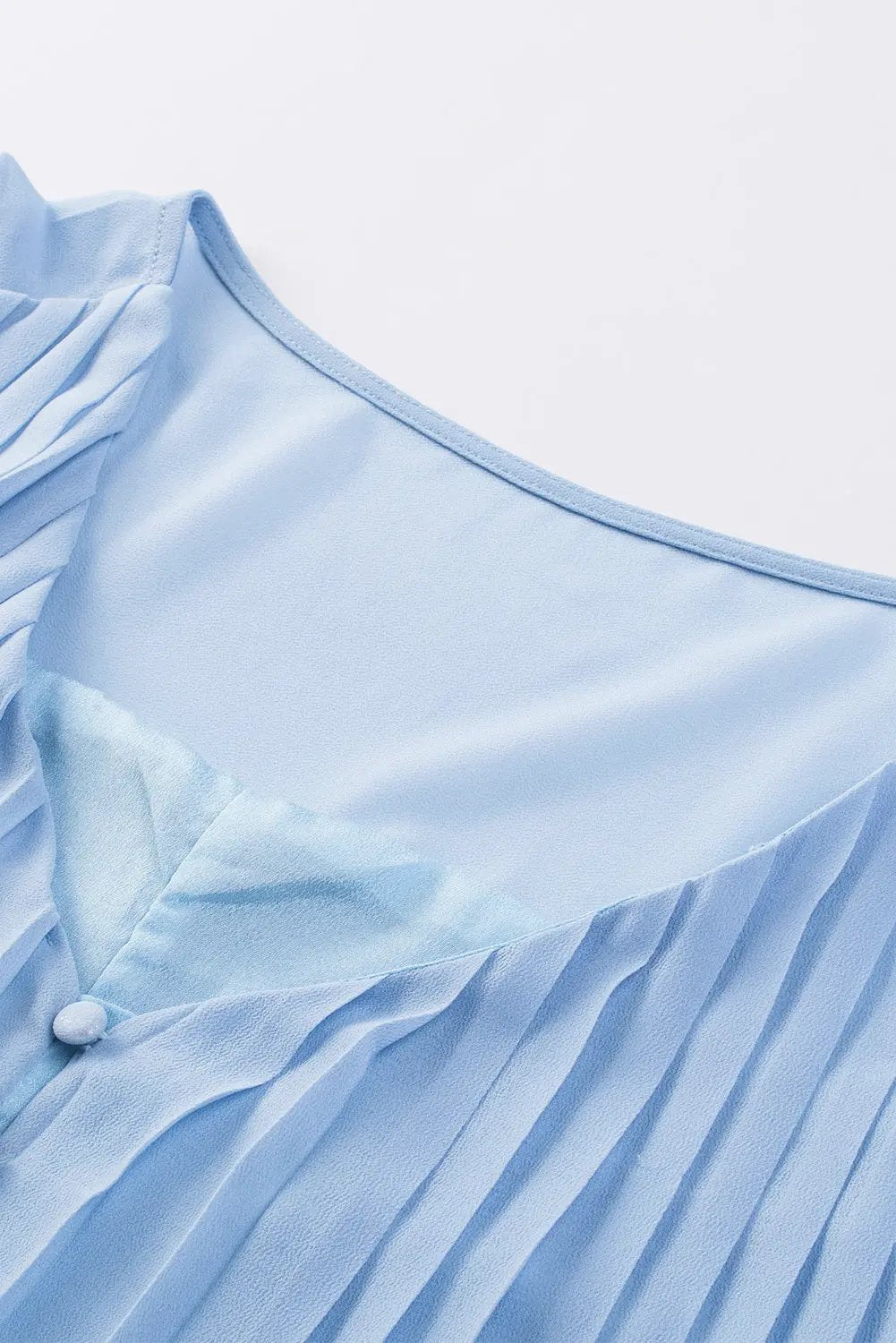 Irene Pleated Ruffled Tie Waist Button V Neck Romper for Women - Love Salve 