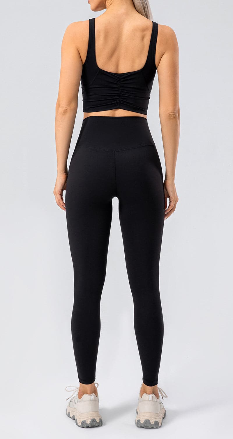 High Waist Wide Waistband Active Leggings.