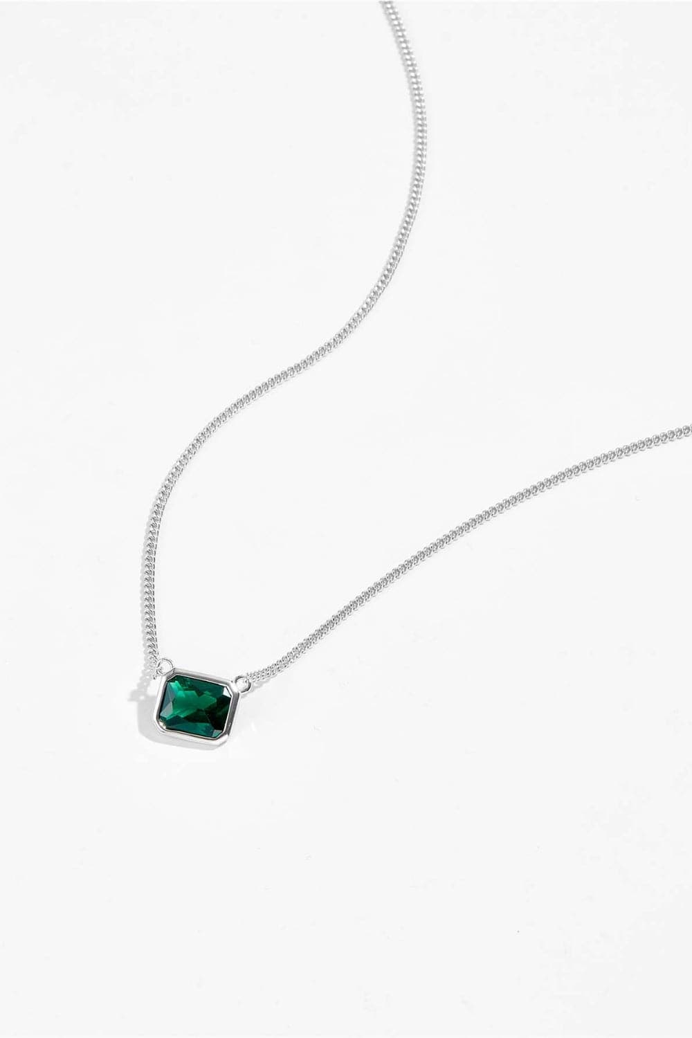 925 Sterling Silver Zircon Necklace.