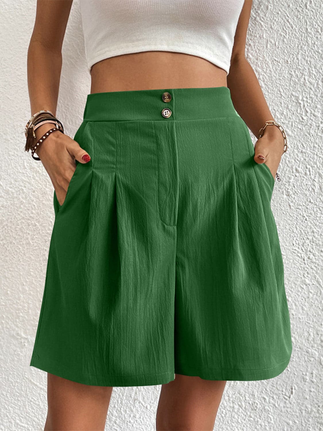 High Waist Shorts with Pockets.