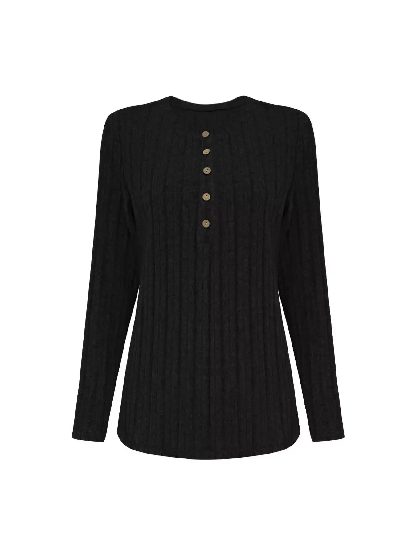 Plus Size Ribbed Knit Button-Front Top and Pants Set Simply Love