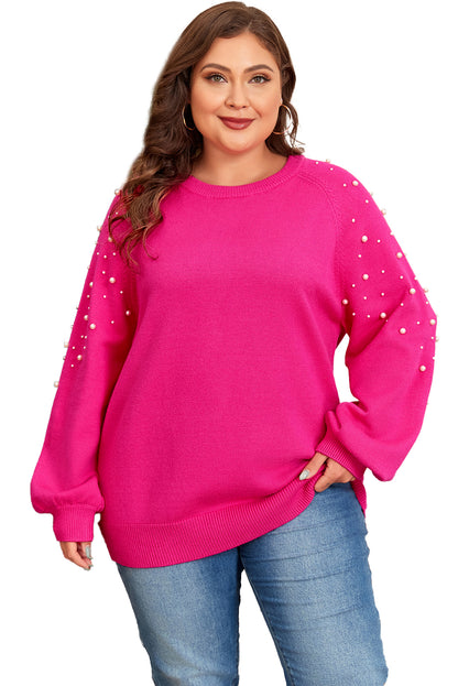 Strawberry pink plus size sweater