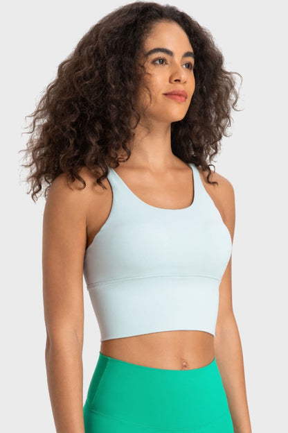 Crisscross Back Ladder Detail Sports Bra.