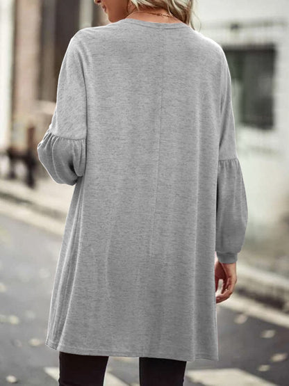 Open Front Long Sleeve Cardigan.