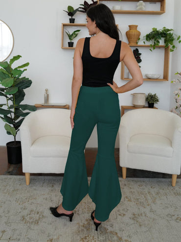 Chic high-low bootcut pants