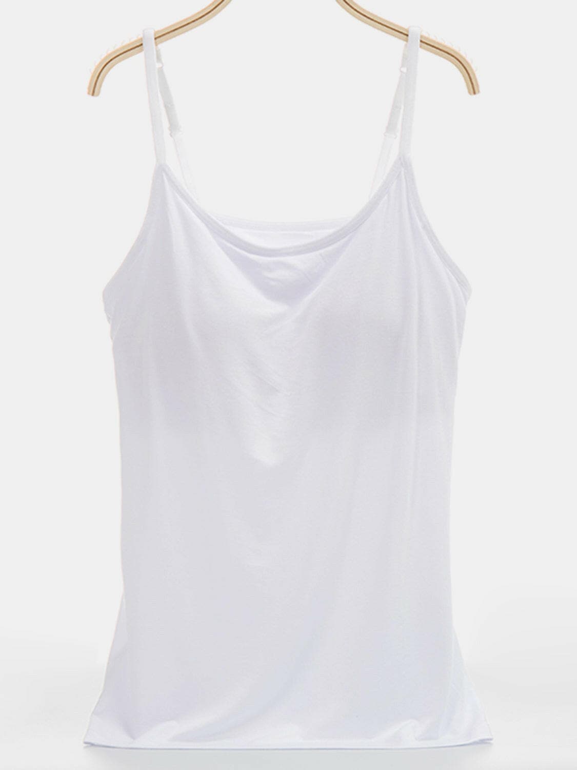 Scoop Neck Adjustable Strap Cami.