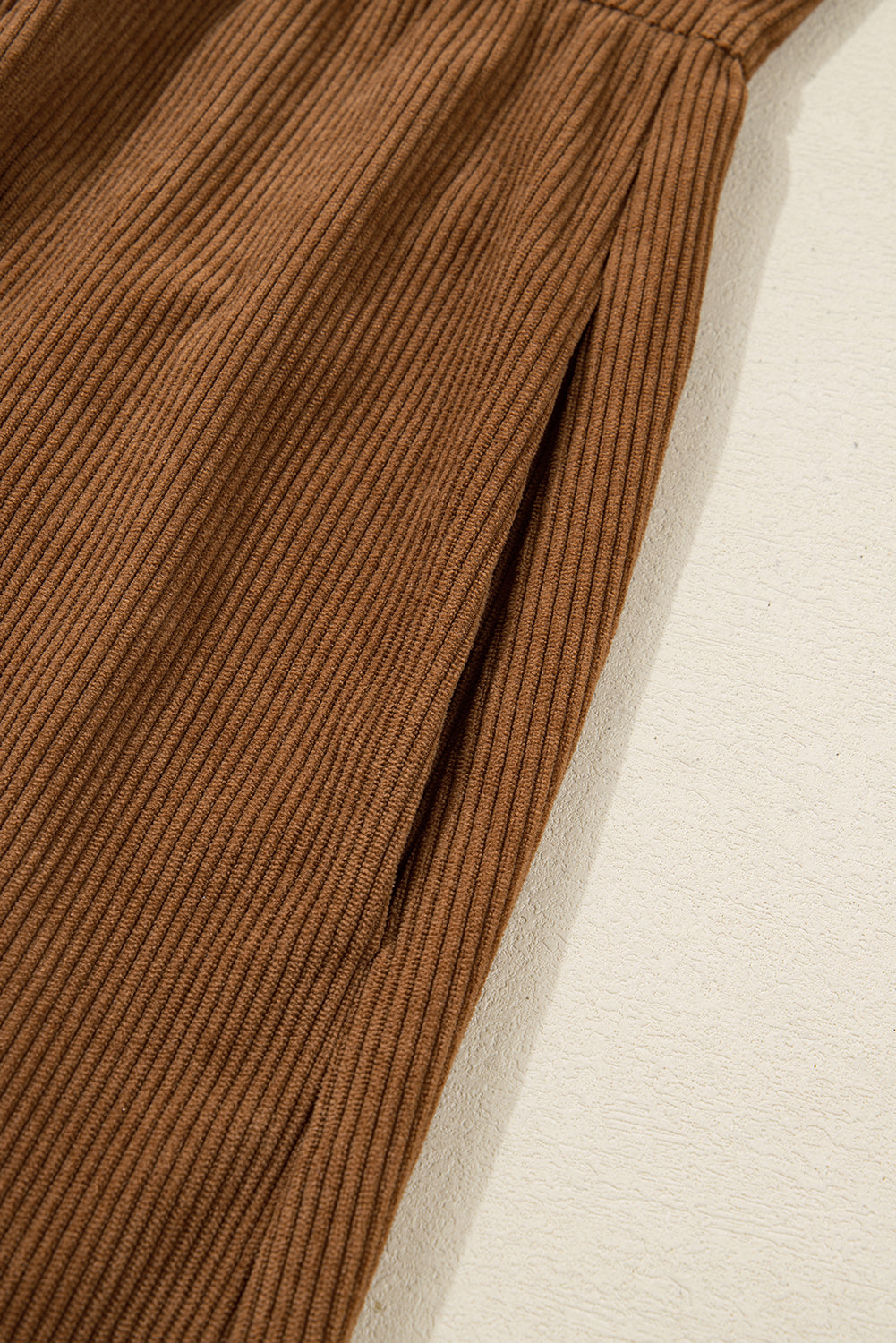 Camel Corduroy Button Down Shirt Style Plus Size Dress Dear-Lover Dropshipping