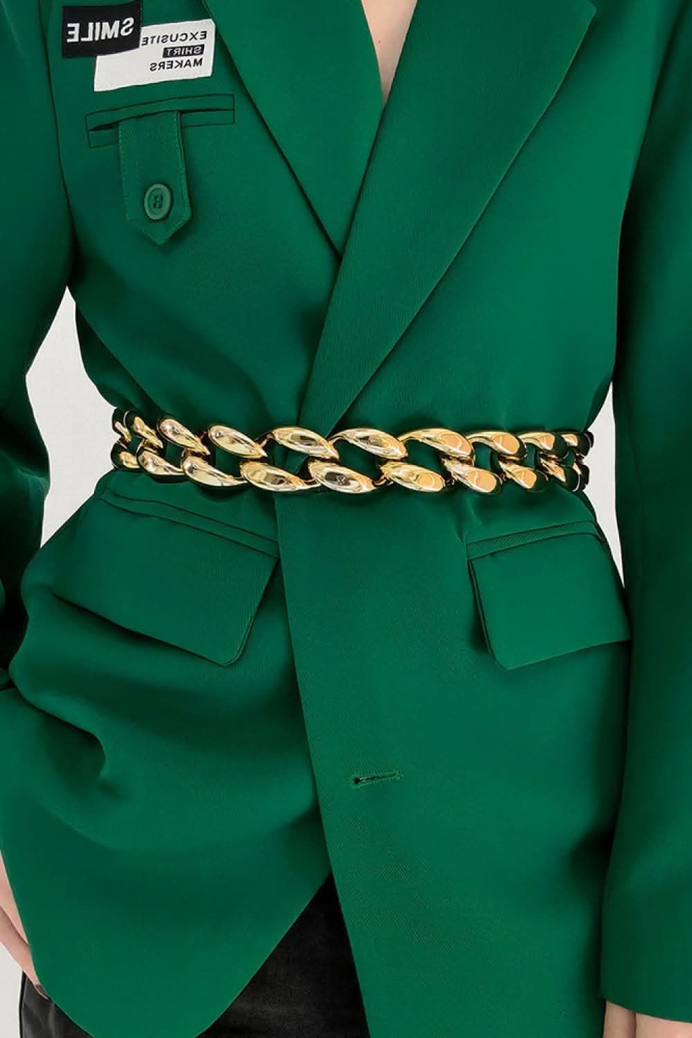Chic acrylic curb chain belt 1.2