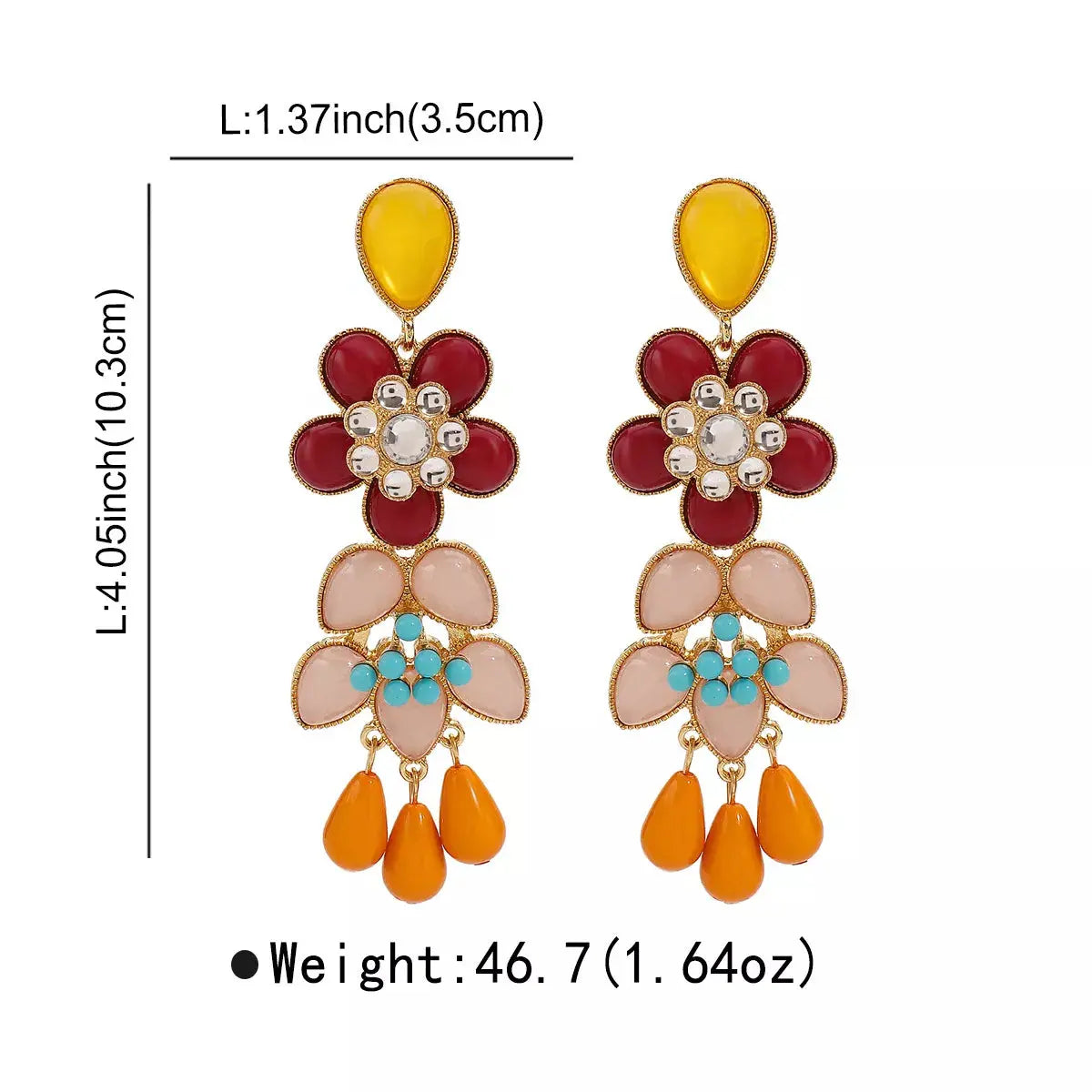 Flower Dangle Earrings Simply Love